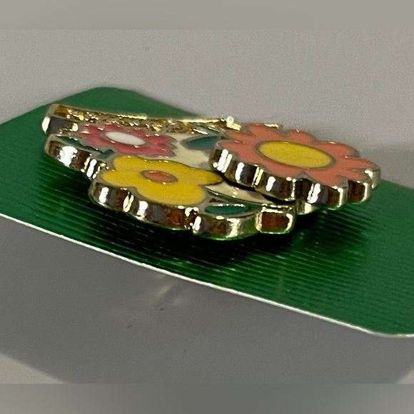 NWT Floral Enamel Brooch -Pin - Multicolor - Picture 3 of 5